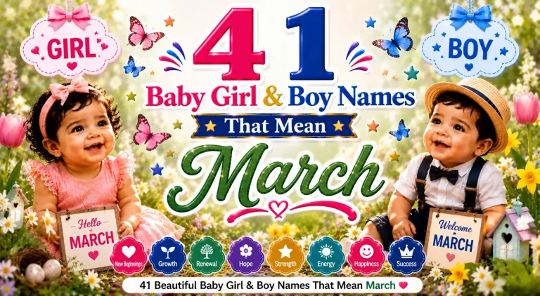 41 Baby Girl & Boy Names That Mean March