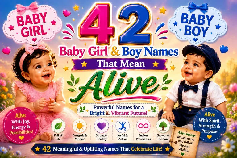 42 Baby Girl & Boy Names That Mean Alive