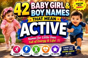 42 Baby Girl and Boy Names That Mean Active