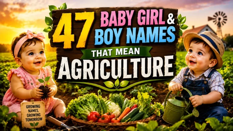 47 Baby Girl and Boy Names That Mean Agriculture
