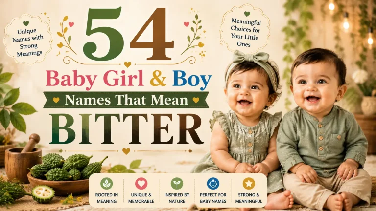 54 Baby Girl & Boy Names That Mean Bitter