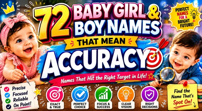 72 Baby Girl and Boy Names That Mean Accuracy