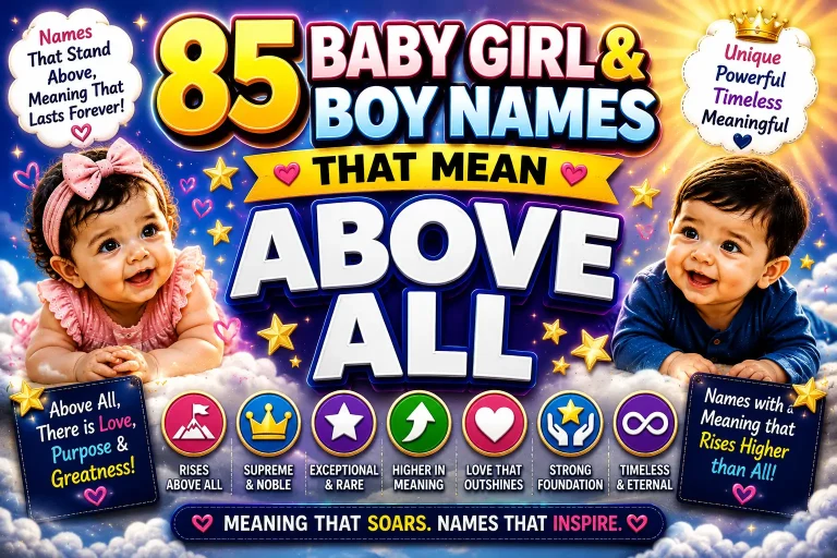 85 Baby Girl and Boy Names That Mean Above All