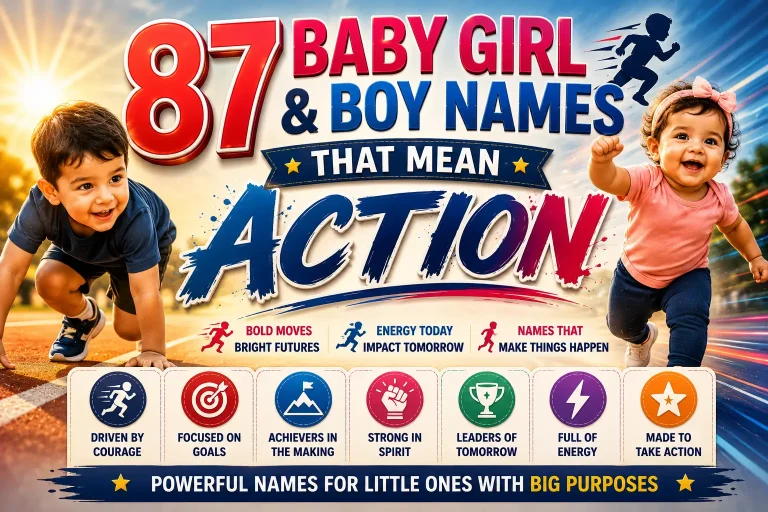 87 Baby Girl and Boy Names That Mean Action