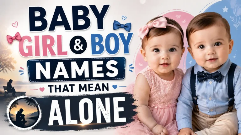 Baby Girl & Boy Names That Mean Alone