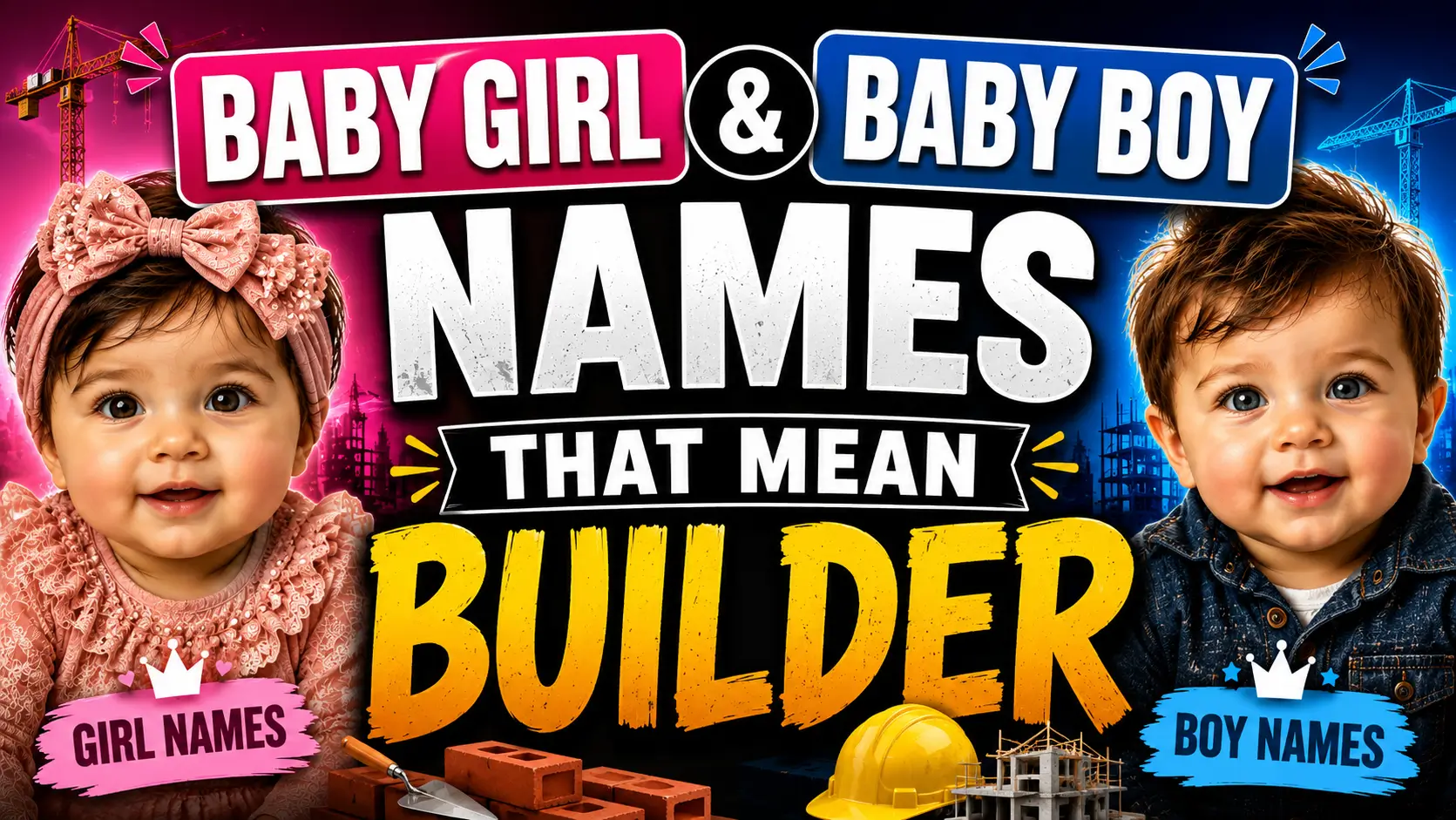 Baby Girl & Boy Names That Mean Builder