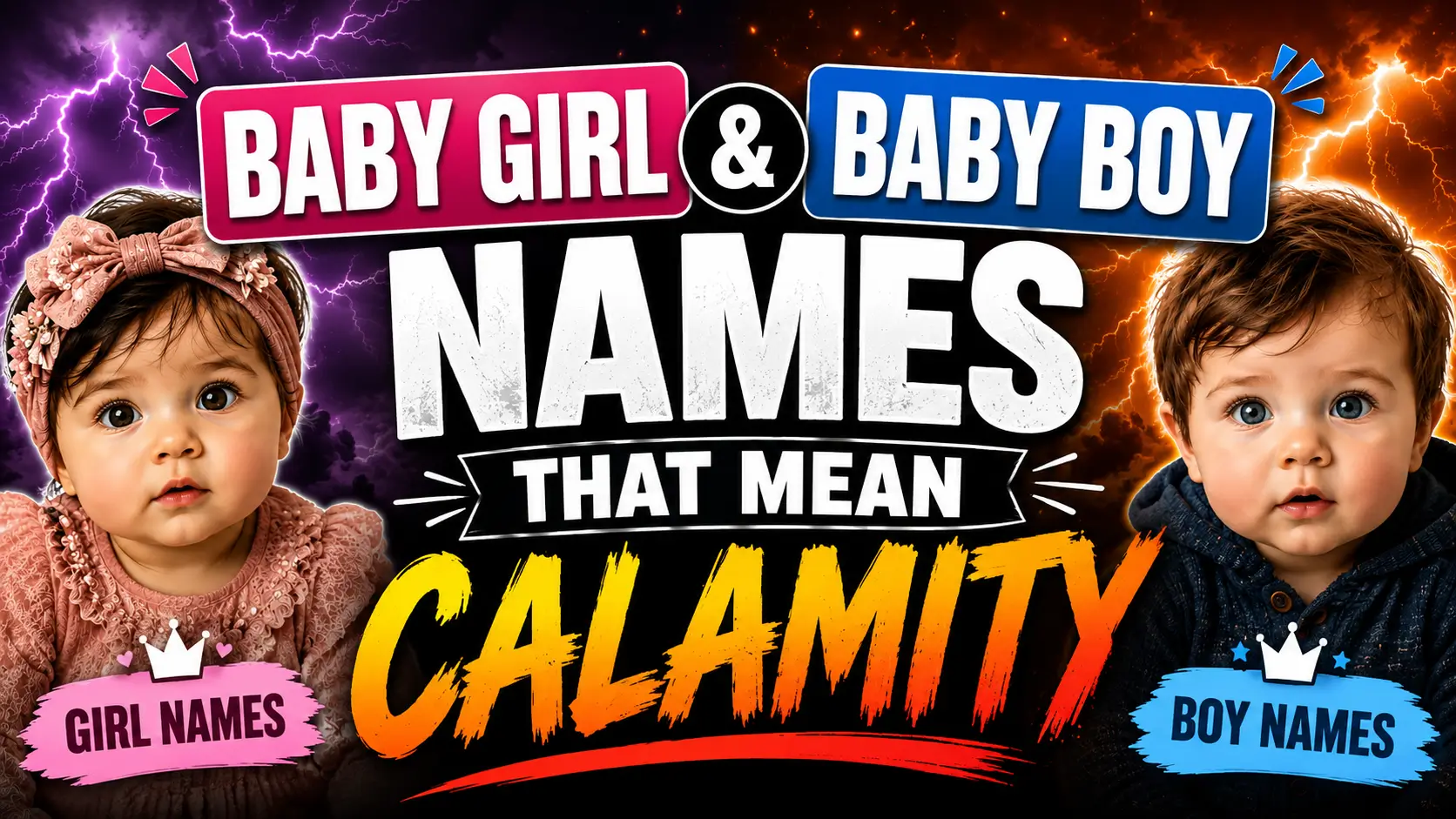 Baby Girl & Boy Names That Mean Calamity