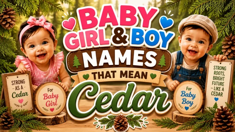 Baby Girl & Boy Names That Mean Cedar