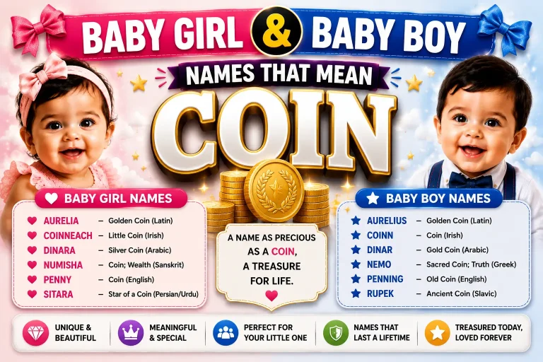 Baby Girl & Boy Names That Mean Coin