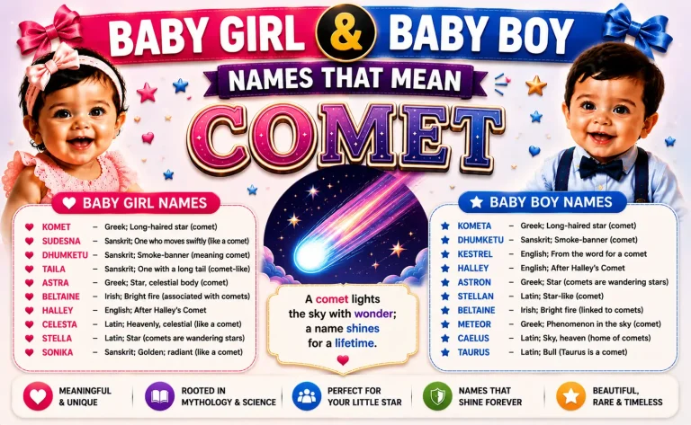 Baby Girl & Boy Names That Mean Comet