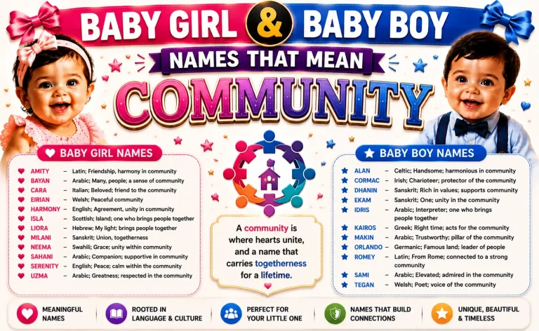 Baby Girl & Boy Names That Mean Community