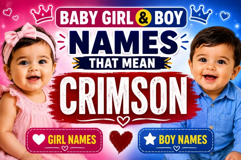 Baby Girl & Boy Names That Mean Crimson