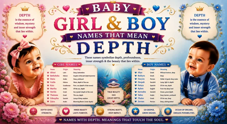 Baby Girl & Boy Names That Mean Depth