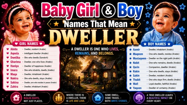 Baby Girl & Boy Names That Mean Dweller