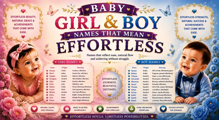 Baby Girl & Boy Names That Mean Effortless