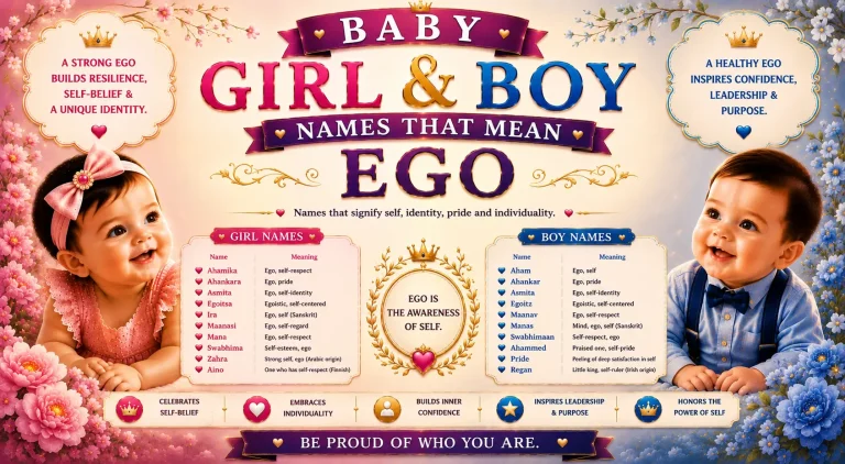 Baby Girl & Boy Names That Mean Ego