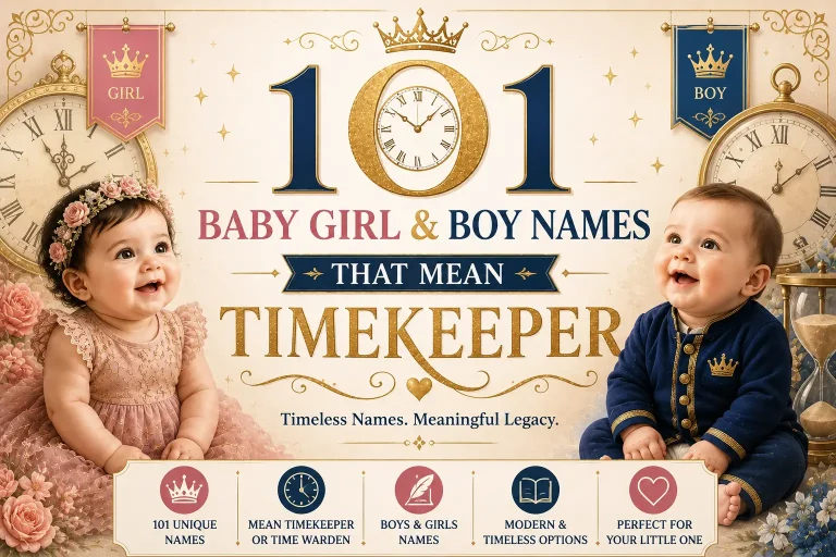 baby girl and boy names that mean timekeeper