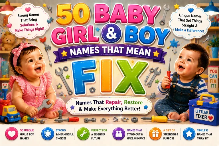 50 Baby Girl & Boy Names That Mean Fix
