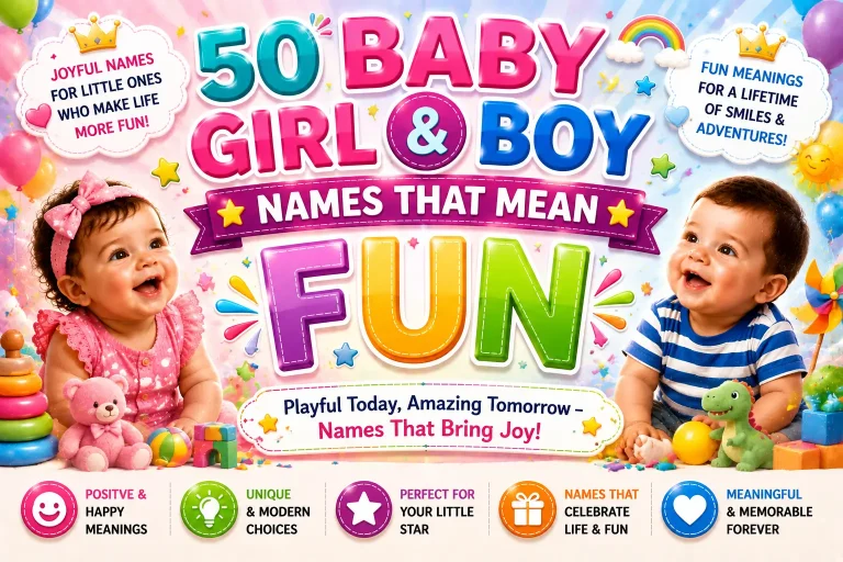 50 Baby Girl & Boy Names That Mean Fun