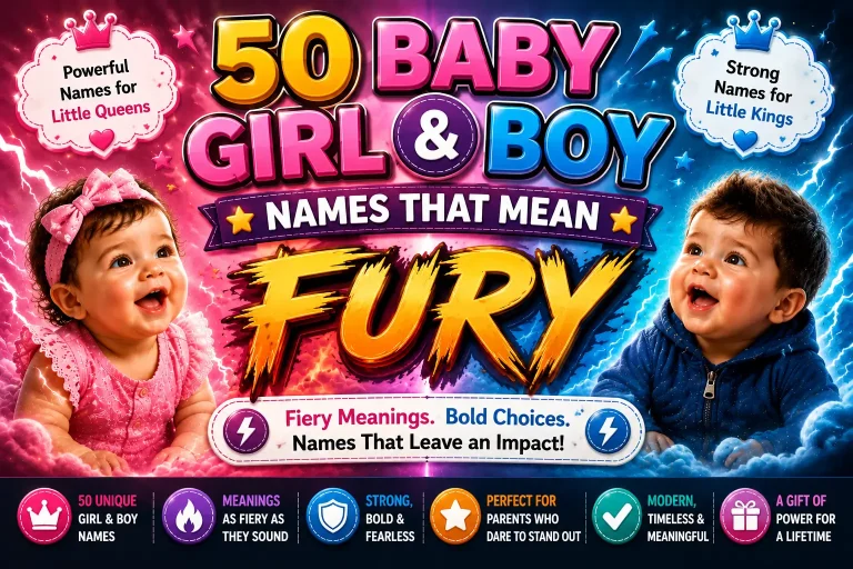50 Baby Girl & Boy Names That Mean Fury
