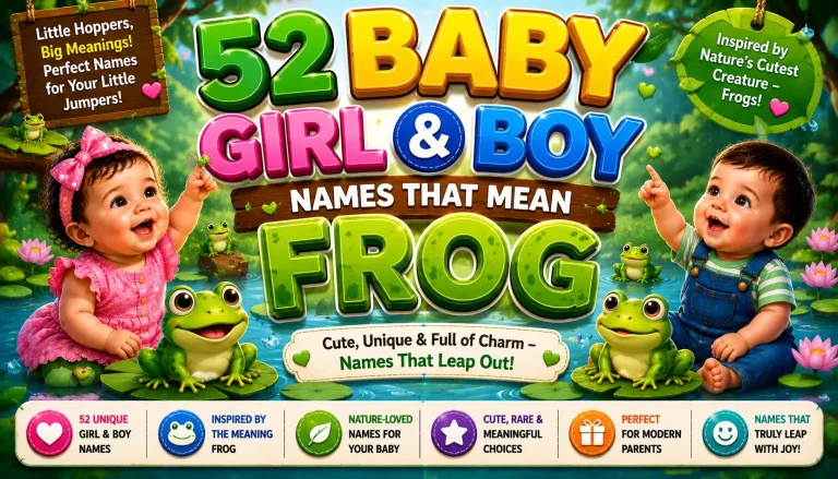 52 Baby Girl & Boy Names That Mean Frog