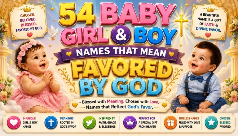 54 Baby Girl & Boy Names That Mean Favored by God