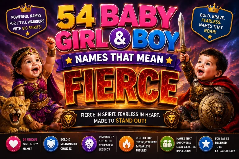 54 Baby Girl & Boy Names That Mean Fierce
