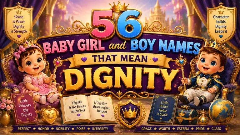 56 Baby Girl & Boy Names That Mean Dignity