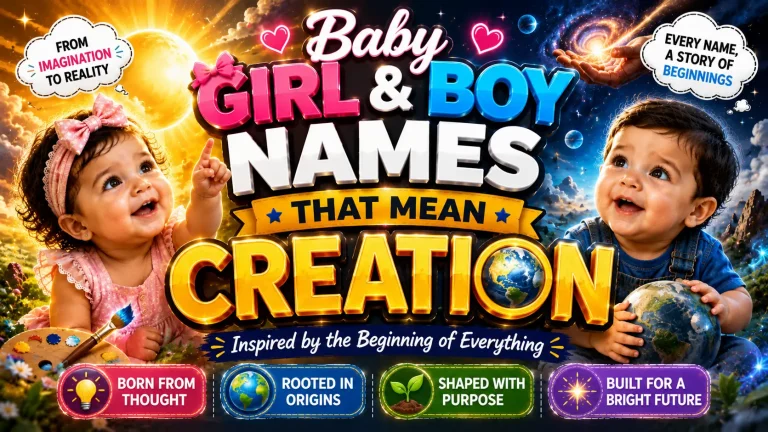 Baby Girl & Boy Names That Mean Creation
