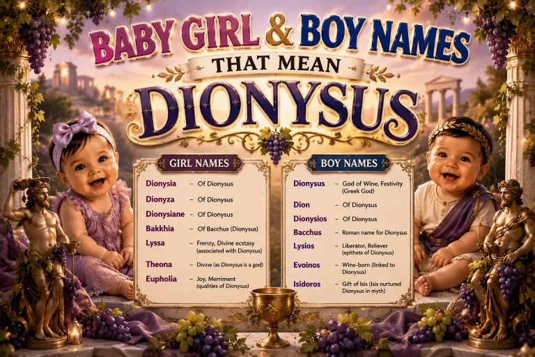 Baby Girl & Boy Names That Mean Dionysus