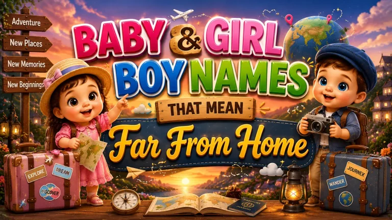 Baby Girl & Boy Names That Mean Far From Home