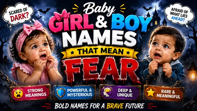 Baby Girl & Boy Names That Mean Fear