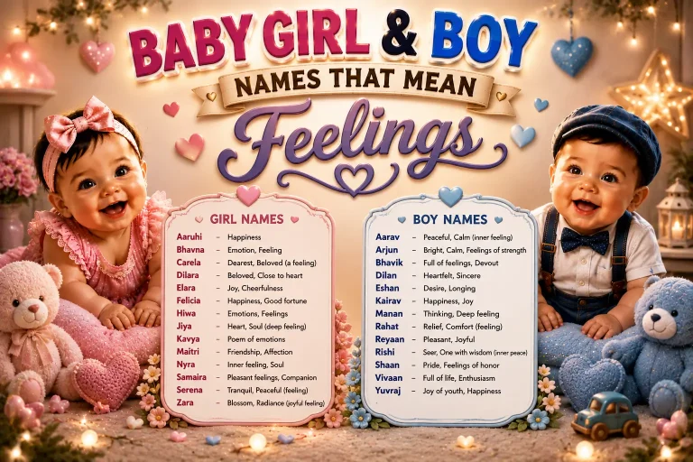 Baby Girl & Boy Names That Mean Feelings