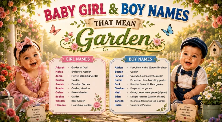 Baby Girl & Boy Names That Mean Garden