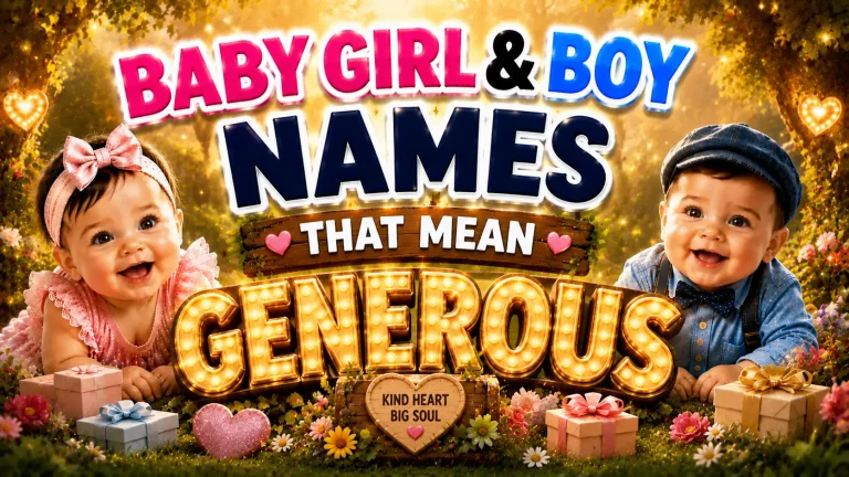 Baby Girl & Boy Names That Mean Generous