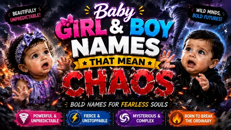 Baby Girl & Boy Names that Mean Chaos