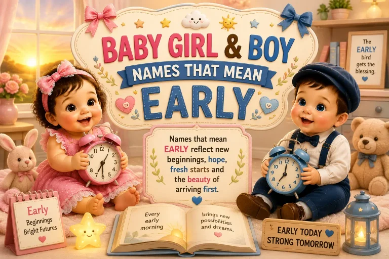 Names That Mean Early